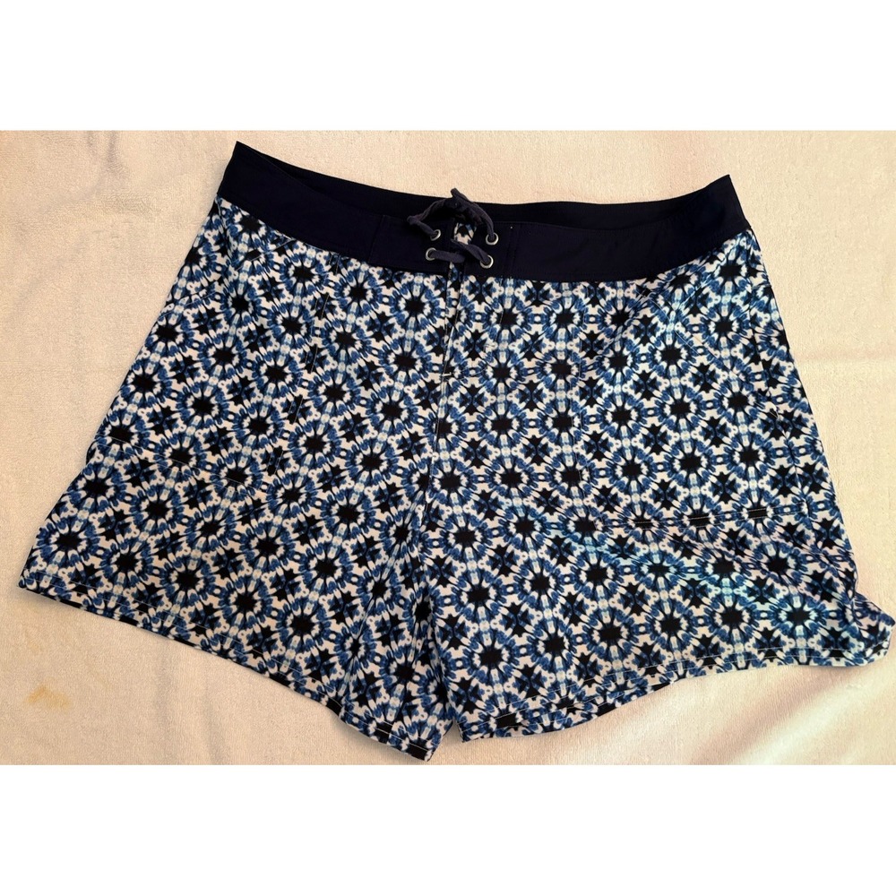 Tommy Bahama Shorts‎ Mens Large Blue and White Starburst Swim Trunks*